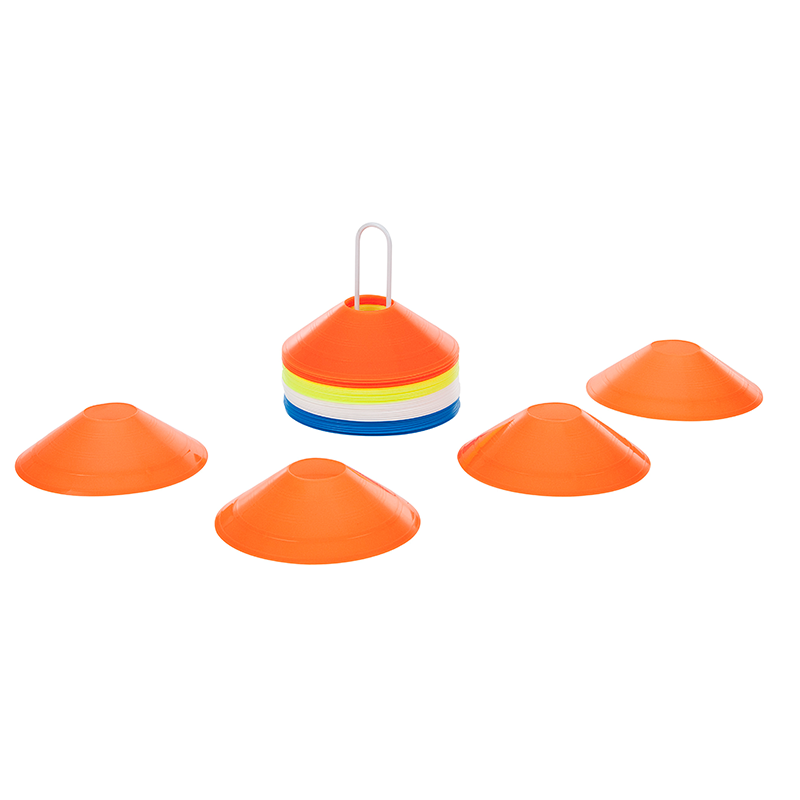 Athletikor Floormarker 24-tlg. Set - Markierungsscheiben 15cm Mit Halter Orange/Gelb